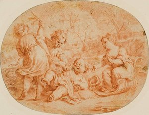 Scène allégorique avec des enfants qui se disputent - Jean Marc Nattier