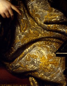Portrait de Jean Baptiste Colbert (1651-1690) seigneur Marquis de Seignelay, ministre de la marine, fils de Colbert (détail des draperies). Peinture de Marc Nattier (1642-1705)