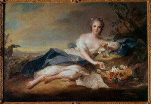 Portrait de Madame Henriette de France (1727-1752) en Flore, fille de Louis XV - Jean Marc Nattier