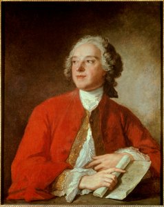 Portrait de Pierre Augustin Caron de Beaumarchais (1732 - 1799) écrivain et dramaturge français - Peinture de Jean Marc (Jean-Marc) Nattier (1685-1766) - Paris, Comédie Française - Jean Marc Nattier