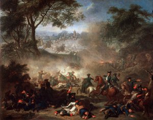 La bataille de Lesnaya, 1717