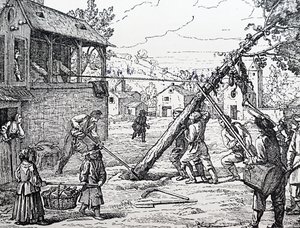 La plantation du mât de mai - Jean Mariette