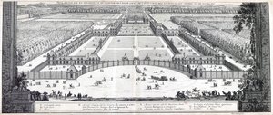 Veve generale en perspective du chasteau, des basse-cours, de l