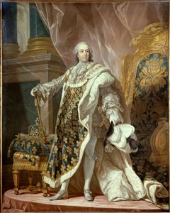 Portrait en pied de Louis XV en costume sacré, roi de France (détail) - Jean Martial Frédou