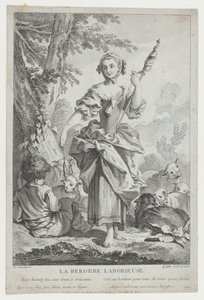 La Bergère Laborieuse, 18e siècle - Jean Michel Liotard