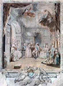 Mme Louise disant au revoir à son fils - Jean Michel the Younger Moreau