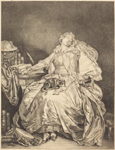 La philosophie endormie - Jean Michel Moreau after Jean Baptiste Greuze
