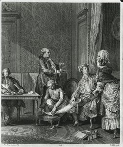 Le Lever, gravé par Louis Michel Halbou (1730-c.1809) 1781 - Jean Michel the Younger Moreau