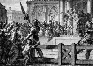 Charlemagne (747-814) présente au peuple son successeur, son fils Louis d