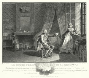 Les Derniers Mots de Jean-Jacques Rousseau - Jean Michel the Younger Moreau