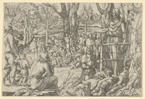 Saint Jean prêchant dans le désert, 1535-1555 - Jean Mignon