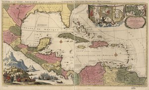 Archipel du Mexique où sont les îles de Cuba, Hispaniola, Jamaïque, etc.