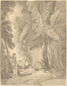 La collation - Jean Moyreau after Antoine Watteau