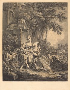 Les deux confidentes - Jean Ouvrier after François Boucher