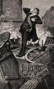 Mort de Baudin - illustration de Histoire d’un crime, 19e siècle - Jean Paul Laurens