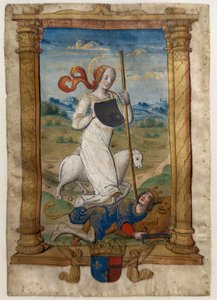 Humilité et orgueil. Les rondeaux des vertus, après 1515 (Parchemin peint et enluminé)