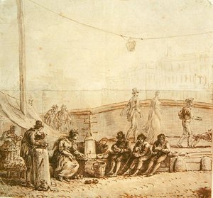 Le Vendeur de café sur le Pont-Neuf, 1819 - Jean Pierre Norblin de La Gourdaine