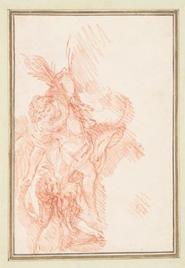 Figure avec frondes et putto