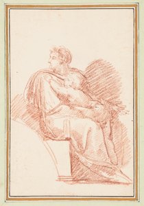 Josias avec Jéchonias dans ses bras, ancêtres du Christ du plafond de la chapelle Sixtine par Michel-Ange - Jean Robert Ango