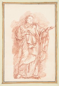 Figure debout avec la paume vers le haut
