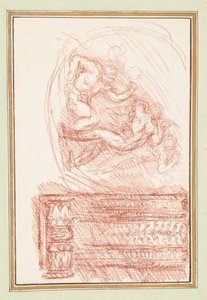 Deux figures masculines et un motif décoratif - Jean Robert Ango