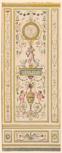 Dessin, panneau ornemental, 1775-1800 - Jean Simeon Rousseau
