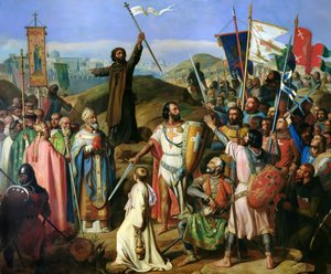La procession pieds nus des croisés autour des murs de Jérusalem, 14 juillet 1099 - Jean Victor Schnetz