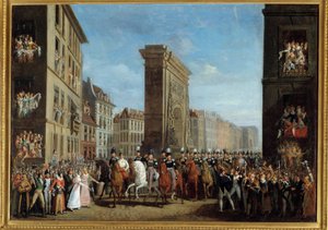 Campagne de France (Sixième coalition) : Le passage des alliés souverains sur le boulevard Saint-Denis le 31/03/1814