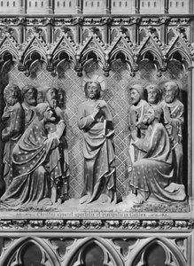 Cathédrale, intérieur, jubé, Jésus-Christ apparaissant aux apôtres et disciples en Galilée, vers 1340-51