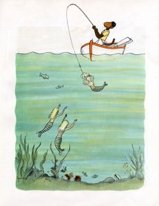 Zéphir allant à la pêche : il a attrapé une sirène