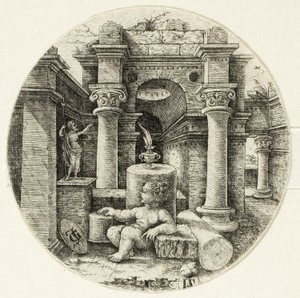 Enfant nu assis - Jean de Gourmont