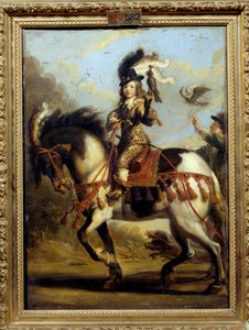 Portrait équestre du jeune Louis XIV (1638-1715) partant à la chasse - Jean de Saint Igny