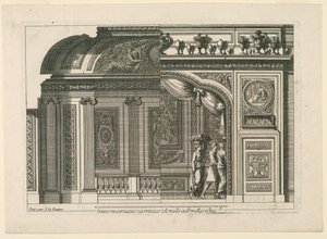 Design pour une alcôve française, de "Alcoves à la Française" - Jean le Pautre