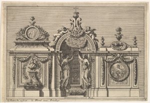 Conception pour un tabernacle avec deux variantes, de: Tabernacles à l