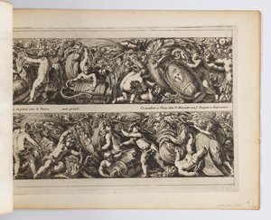 Planche de "Frises, feuillages ou tritons marins, à la romaine" - Jean le Pautre