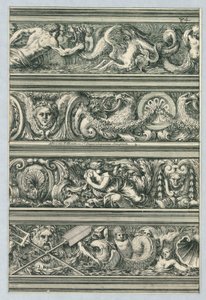 Planche de Frises pour les architraves, corniches, et autres ornements d