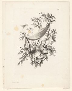 Figure avec parasol sous une tente