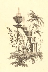 Fontaine chinoise avec escalier