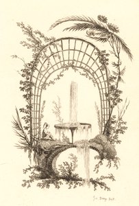 Fontaine sous pergola - Jeanne Deny