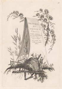 Homme avec bâton près d