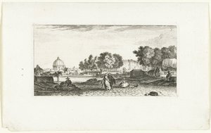 Vue du Dôme des Invalides à Paris (Vues de Paris, Gezichten op Parijs) - Jeanne Françoise Ozanne