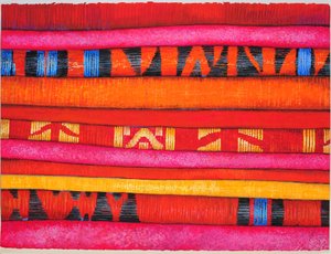 Tissus marocains 2, 2013 (gouache sur papier)