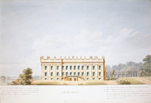 Conception de la façade sud, Chatsworth House - Jeffry Wyatville