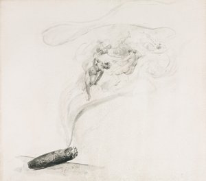 Dans la fumée - Jehan Georges Vibert
