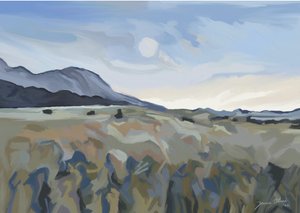 Paysage de montagne abstrait