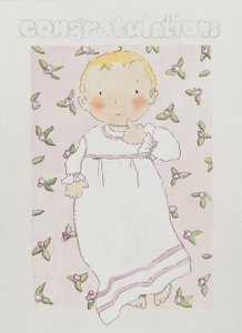Nouvelle petite fille (aquarelle) - Jennifer Abbott