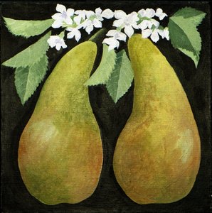 Poires, 2013 (acrylique sur toile) - Jennifer Abbott