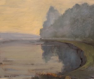 Batson Creek Salcombe, tôt le matin, 2016 - Jennifer Wright