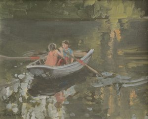 Enfants de Salcombe ramant - Jennifer Wright