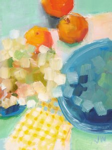 Oranges et hortensias - Jenny Westenhofer